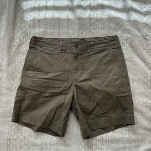 Men's Buck Mason Cotton Olive Green Shorts